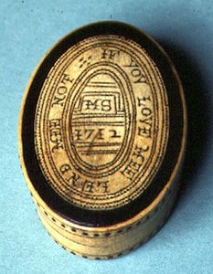 Tabáková krabice, 1712 (dřevěná)