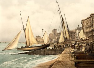 Startující jachty, Hastings (ručně kolorovaná fotografie)