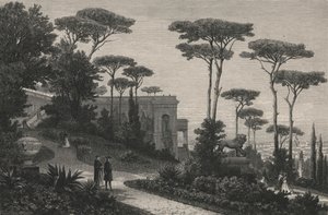 Le Monte-Pincio A Řím (rytina)