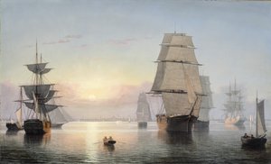 Boston Harbor, Západ slunce, 1850-55