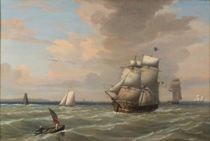 Lodě opouštějící bostonský přístav, 1847