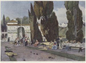 Vojáci hrající koule během italské kampaně