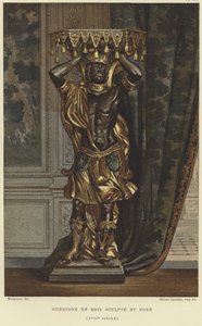 Dřevěný vyřezávaný a zlacený podstavec, 17. století