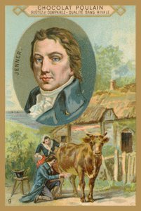 Vizitka Chocolate Poulain, Edward Jenner