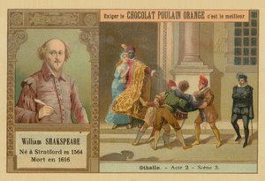 Othello, obchodní karta Chocolat Poulain Orange