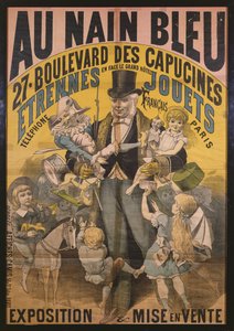 Reklamní plakát Au Nain Bleu, cca 1890