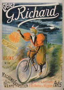 Plakátová reklama G. Richard Cycles, Paříž