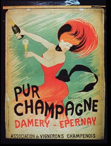 Plakát s reklamou Pur Champagne, z Damery, Epernay