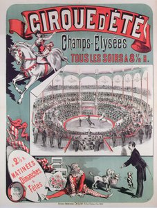 Plakát propagující Cirque dEte, c.1880