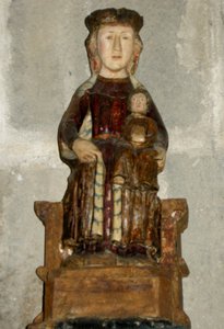 Panna a dítě (dřevo)