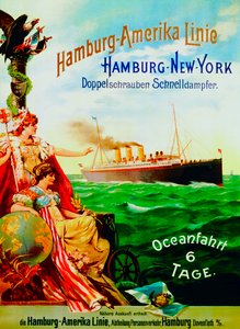 Reklamní plakát společnosti Hamburg American Line, 1897