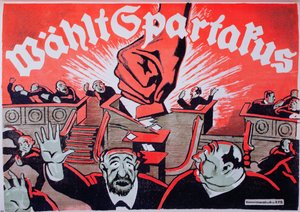 Votez Spartacus, volební plakát Spartakiády, 1918