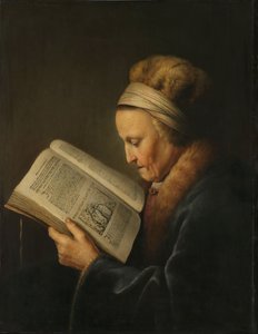 Stará žena čtení, c.1631-2
