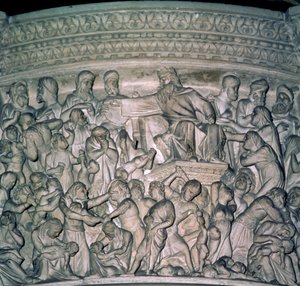 Detail kazatelny, 1302-10 mramor
