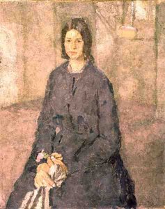 Dívka držící růži, kolem 1915-25