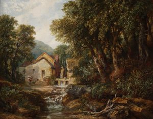 Mlýn v Rowsley, Derbyshire, 1867