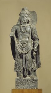 Maitreya, Gandhara (šedá břidlice)