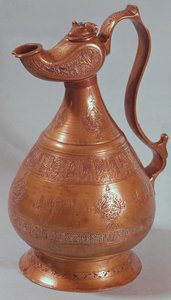 Džbán z Chorásánu, Írán, 1218 (měď)