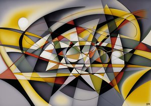 abstrakt: silver-yellow_curve 5