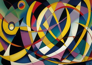 abstrakt: silver-yellow_curve 7
