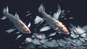 malba inkoustem: Koi-Karpfish_red_02