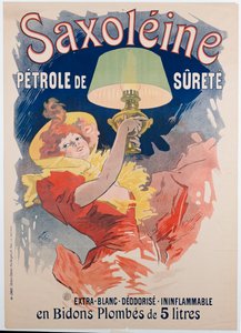 Reklamní plakát "Saxoleine", olej do bezpečnostních lamp, 1901