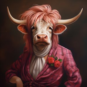 Highland Cow jako Marilyn Monroe 3