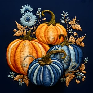 Stickereikubisse v Blautoenen 4