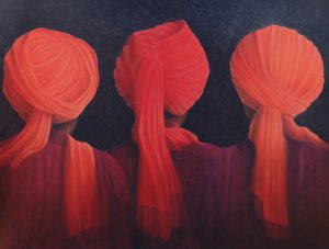 Triptych Turban, 2005 (akryl)