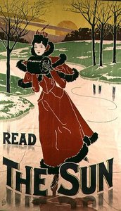 Plakátová reklama v novinách The Sun, 1897