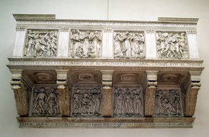 Rekonstruovaná Cantoria, cca 1432-8 (mramor)