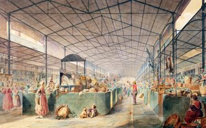 Interiér Les Halles, 1835