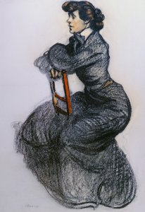 Colette, kolem 1906-7 (uhl a pastel)