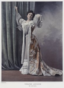 Jeanne Cheirel, francouzská herečka (kolorovaná fotografie)