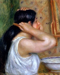 Dívka si česala vlasy, 1907-8