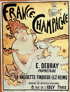 Reklamní plakát Francie Champagne, 1891