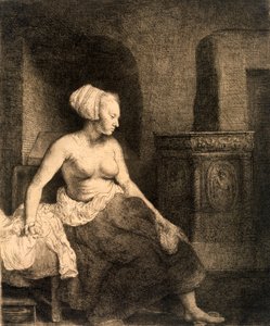 Sedící ženský akt, 1658