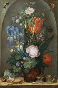 Květinové zátiší se dvěma ještěrky, 1603