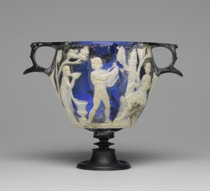 Cameo Glass Skyphos, c.1 AD (sklo)
