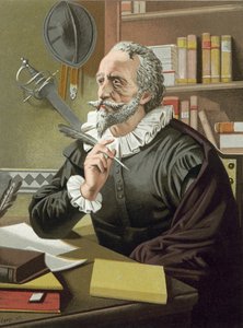 Cervantes ve své pracovně