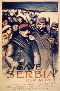 Plakát „Zachraňte Srbsko našeho spojence“, 1915