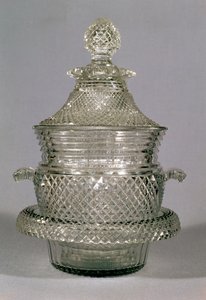 Chladnička na víno, cca 1815-20 (broušené sklo)
