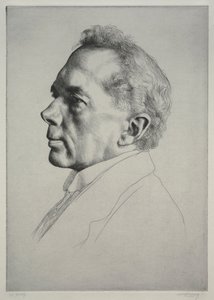 Campbell Dodgson, Profil vlevo, 1919.