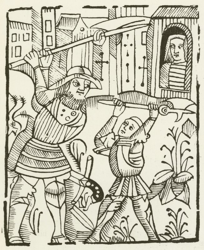 Guy of Warwick (rytina) od (after) English School