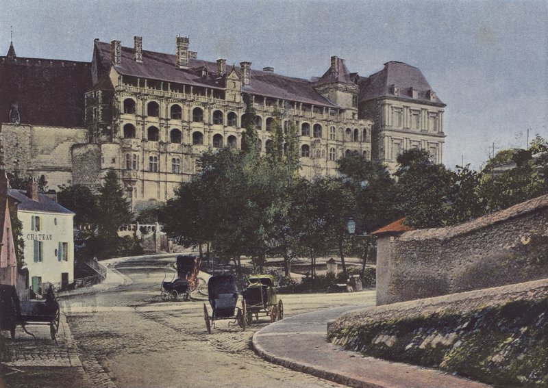 Chateau de Blois, fasáda (barevné foto) od (after) French Photographer