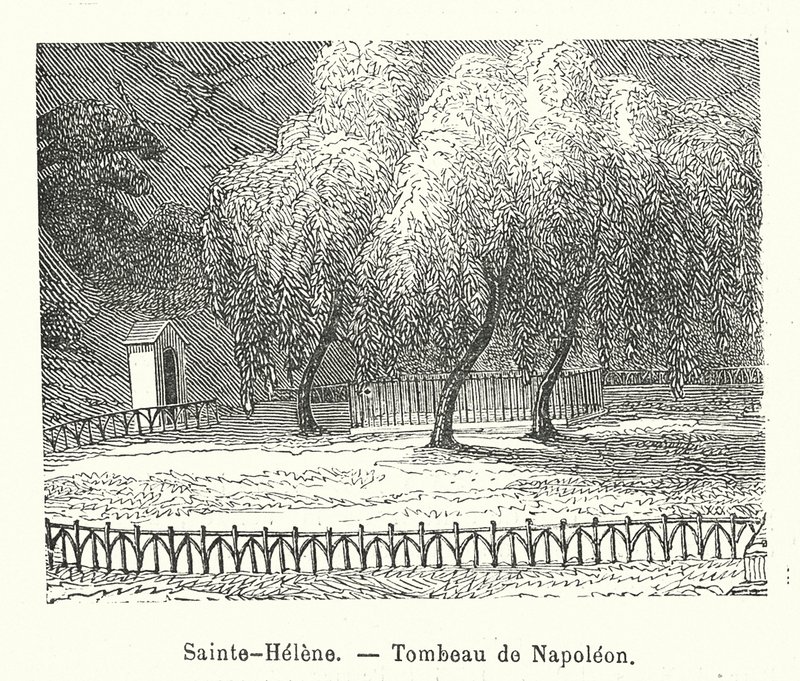 Sainte-Helene, Napoleonova hrobka (rytina) od (after) French School