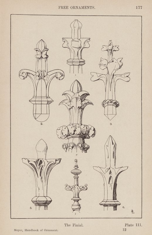 Ornament: Volné ornamenty, Závěrečná část (rytina) od (after) German School