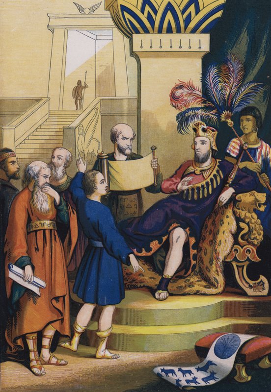 Joseph interpretující faraonský sen od English School