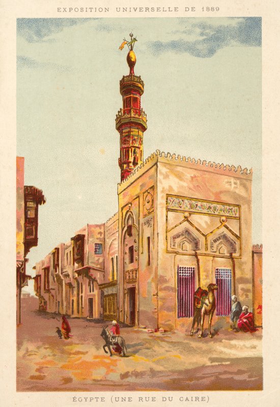 Egypt (káhirská ulice), výstava Universelle 1889, Paříž od French School