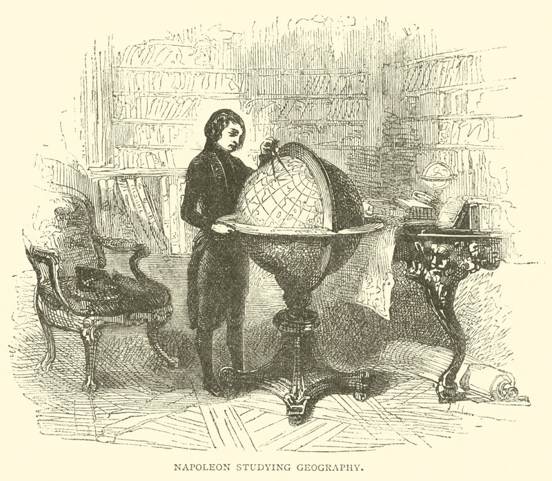 Napoleon studuje zeměpis od French School